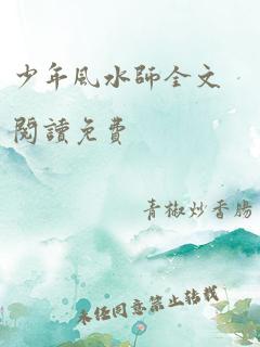 少年风水师全文阅读免费