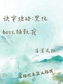 快穿攻略:黑化boss,极致宠