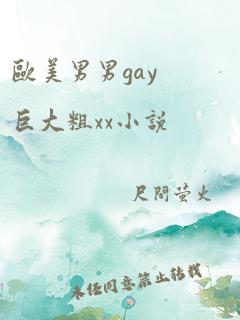 欧美男男gay巨大粗xx小说