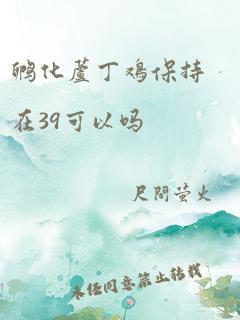 孵化芦丁鸡保持在39可以吗