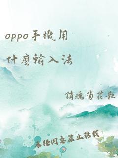 oppo手机用什么输入法