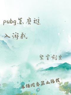 pubg怎么进入游戏