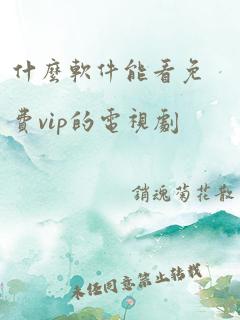 什么软件能看免费vip的电视剧