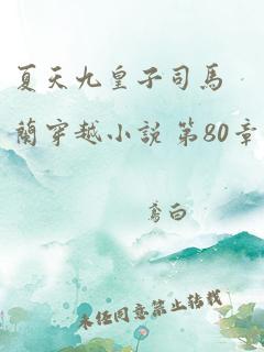 夏天九皇子司马兰穿越小说 第80章