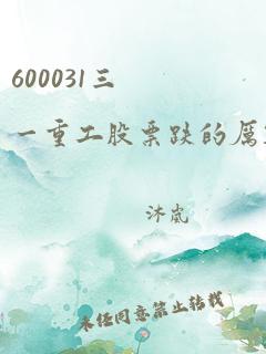 600031三一重工股票跌的厉害