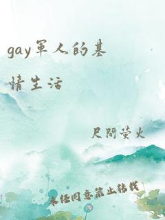 gay军人的基情生活