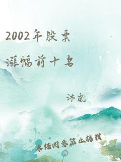 2002年股票涨幅前十名