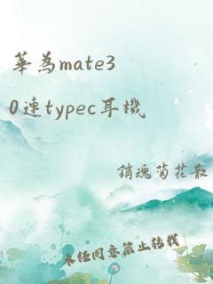 华为mate30连typec耳机