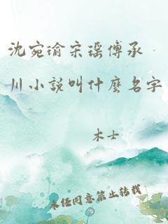 沈宛瑜宋瑶傅承川小说叫什么名字