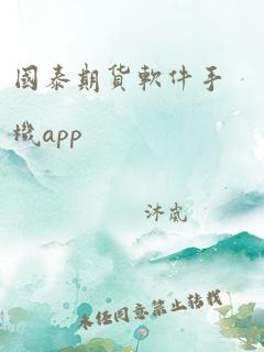 国泰期货软件手机app