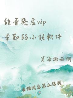 能看飞卢vip章节的小说软件