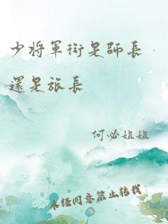 少将军衔是师长还是旅长