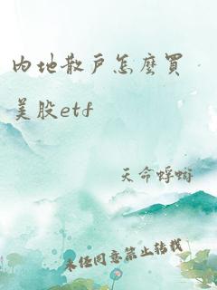 内地散户怎么买美股etf