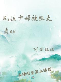 风流少妇被粗大爽av