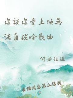 你说你爱上他无法自拔啥歌曲