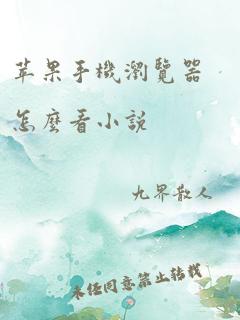 苹果手机浏览器怎么看小说