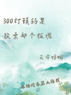 300打头的是股票哪个板块