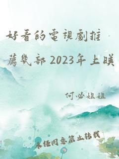 好看的电视剧推荐几部 2023年上映