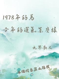 1978年的马今年的运气怎么样