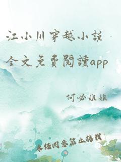 江小川穿越小说全文免费阅读app