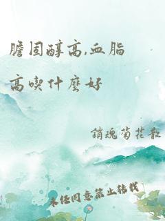 胆固醇高,血脂高吃什么好