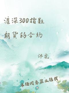 沪深300指数期货的合约