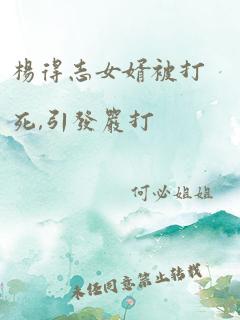 杨得志女婿被打死,引发严打