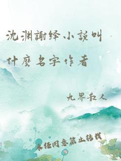 沈渊谢绎小说叫什么名字作者