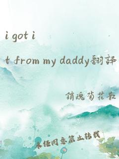 i got it from my daddy翻译