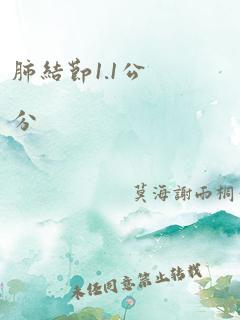 肺结节1.1公分