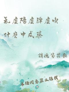 气虚阳虚脾虚吃什么中成药