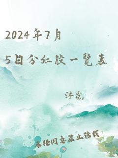 2024年7月5日分红股一览表