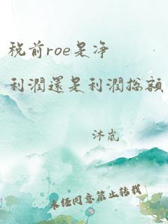 税前roe是净利润还是利润总额