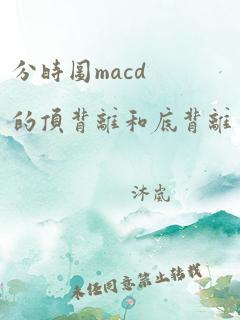 分时图macd的顶背离和底背离