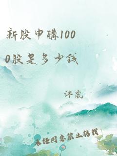 新股申购1000股是多少钱