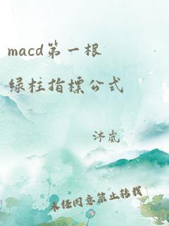 macd第一根绿柱指标公式