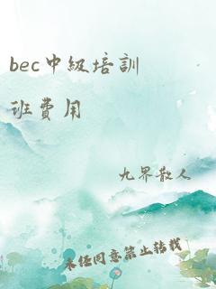 bec中级培训班费用