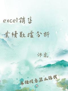 excel销售业绩数据分析