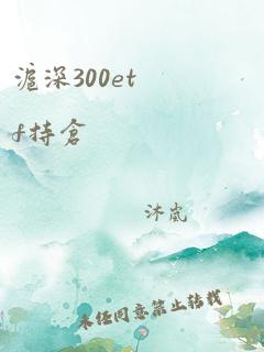 沪深300etf持仓