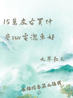 15万左右买什么suv电混车好