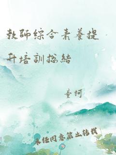 教师综合素养提升培训总结