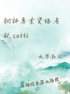 翻译专业资格考试 catti