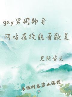 gay男同帅哥网站在线观看欧美