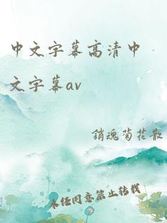 中文字幕高清中文字幕av