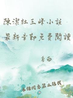 陈洁杜玉峰小说最新章节免费阅读