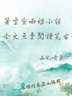 萧云灵雨姬小说全文免费阅读荒古武神