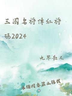 三国名将传红将码2024