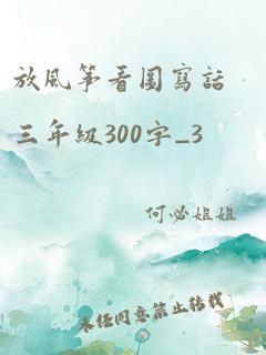 放风筝看图写话三年级300字_3