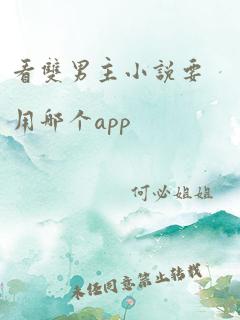 看双男主小说要用哪个app