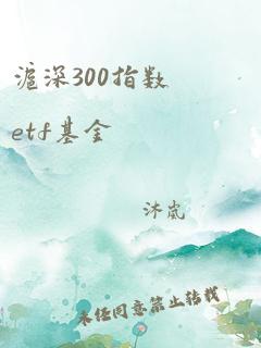 沪深300指数etf基金